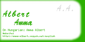 albert amma business card